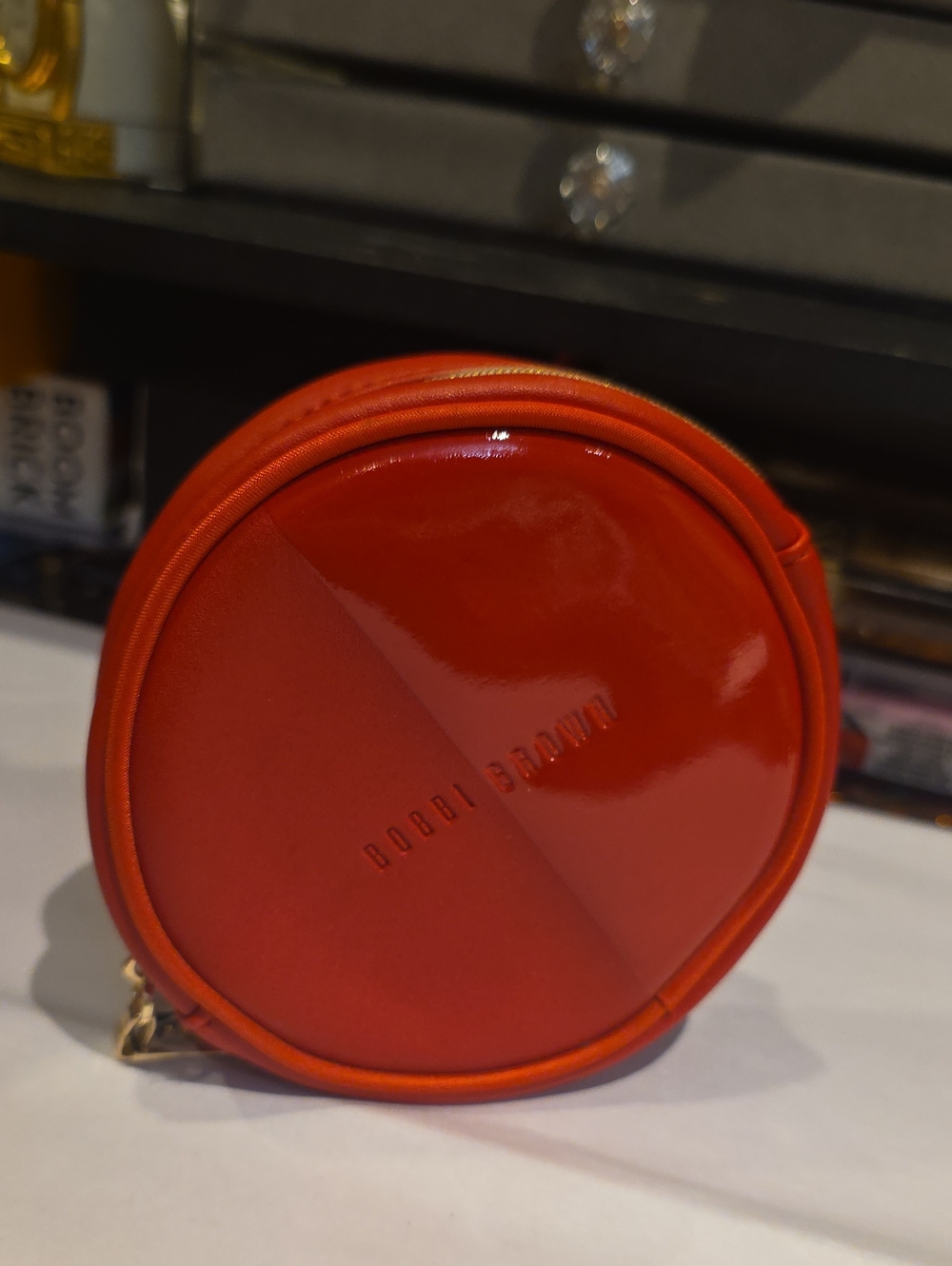 Bobbi Brown Red Round Cosmetic Case